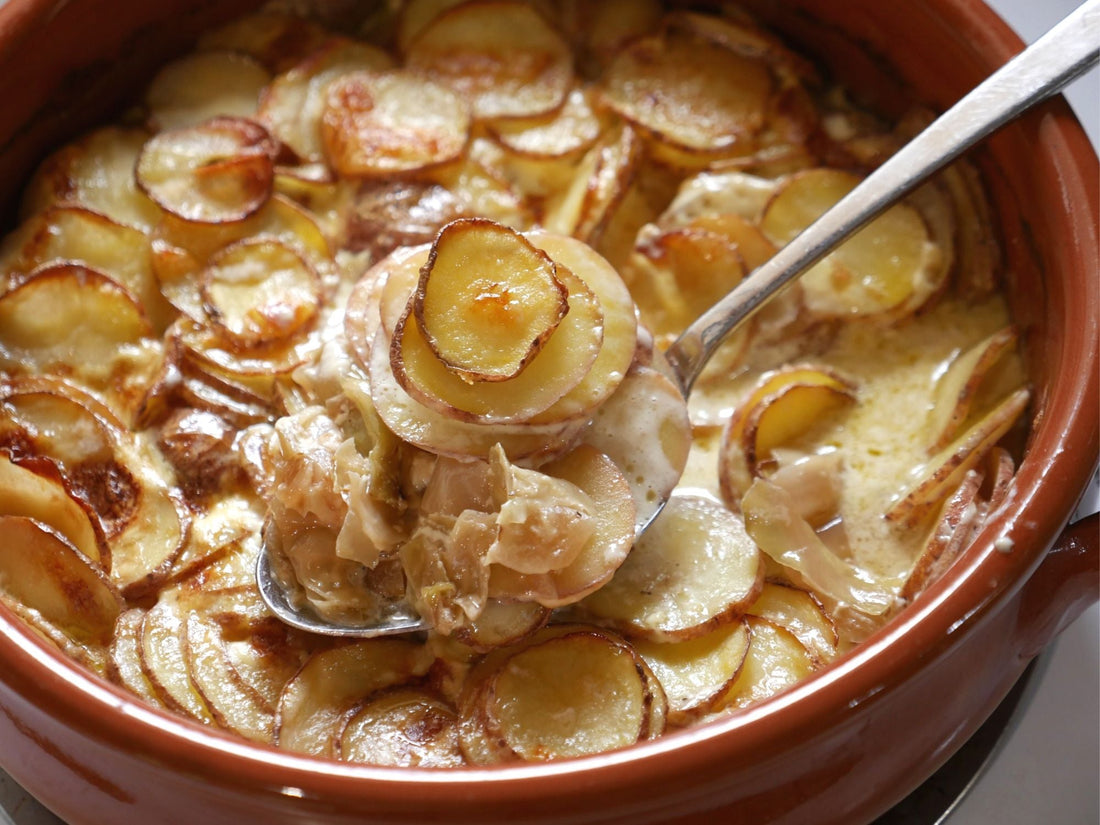 Golden Potato and Cabbage Gratin