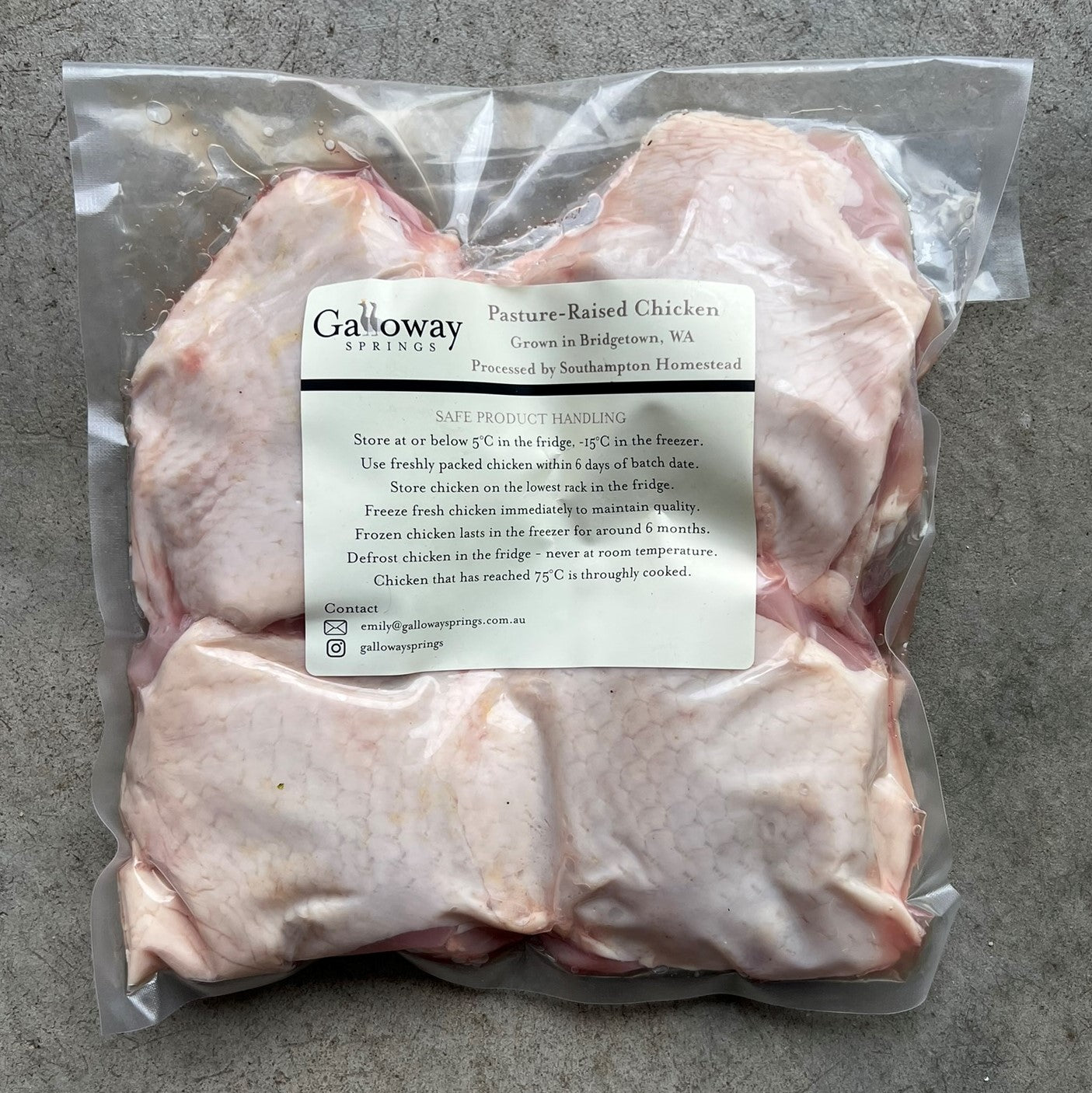 Chicken - Pasture Raised approx 1.5kg 4 piece pack