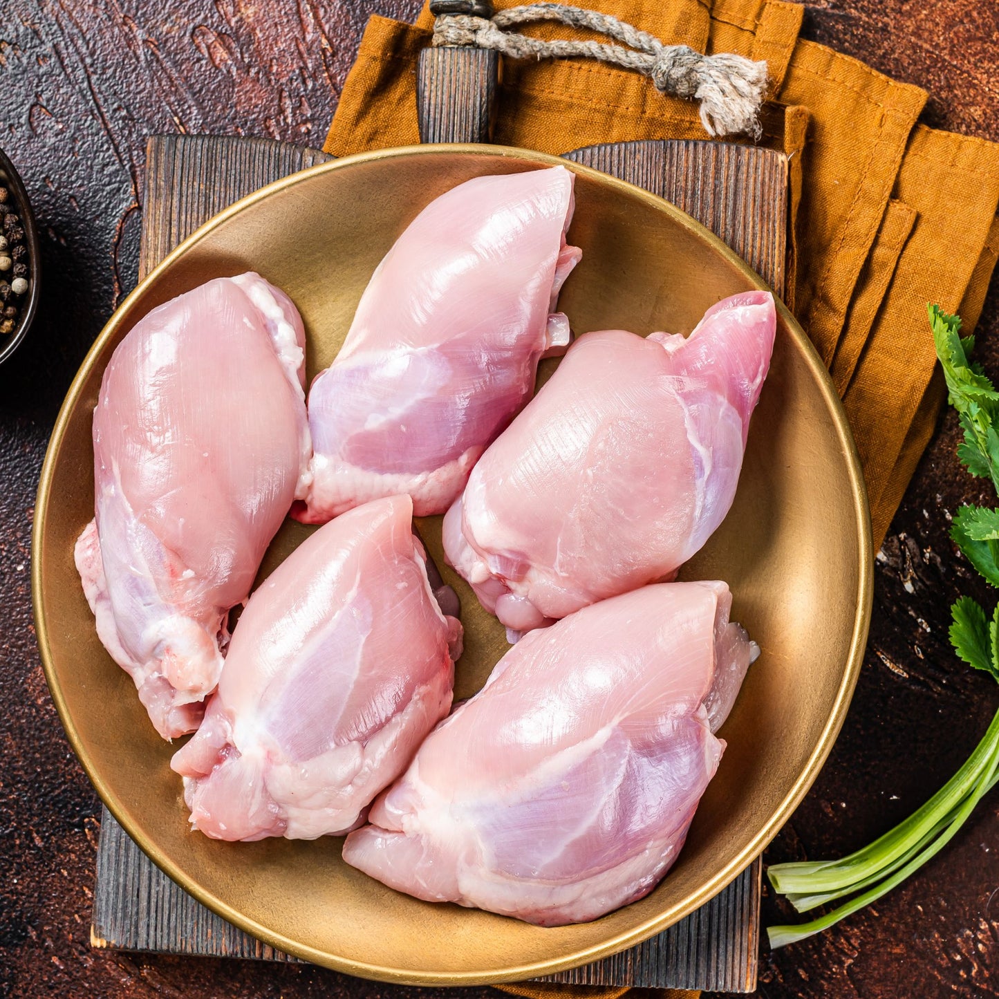 Chicken - Thigh skinless boneless approx. 650gm fresh free range