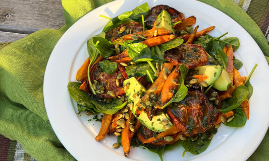 SWEET POTATO, AVOCADO & ROASTED TOMATO SALAD