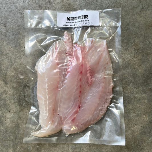 Fish - Rankin Cod fillets WA skinless 500gm FRESH