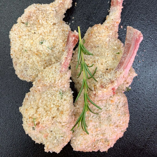 Lamb - Crumbed cutlets approx. 400gm fresh GRASS FED