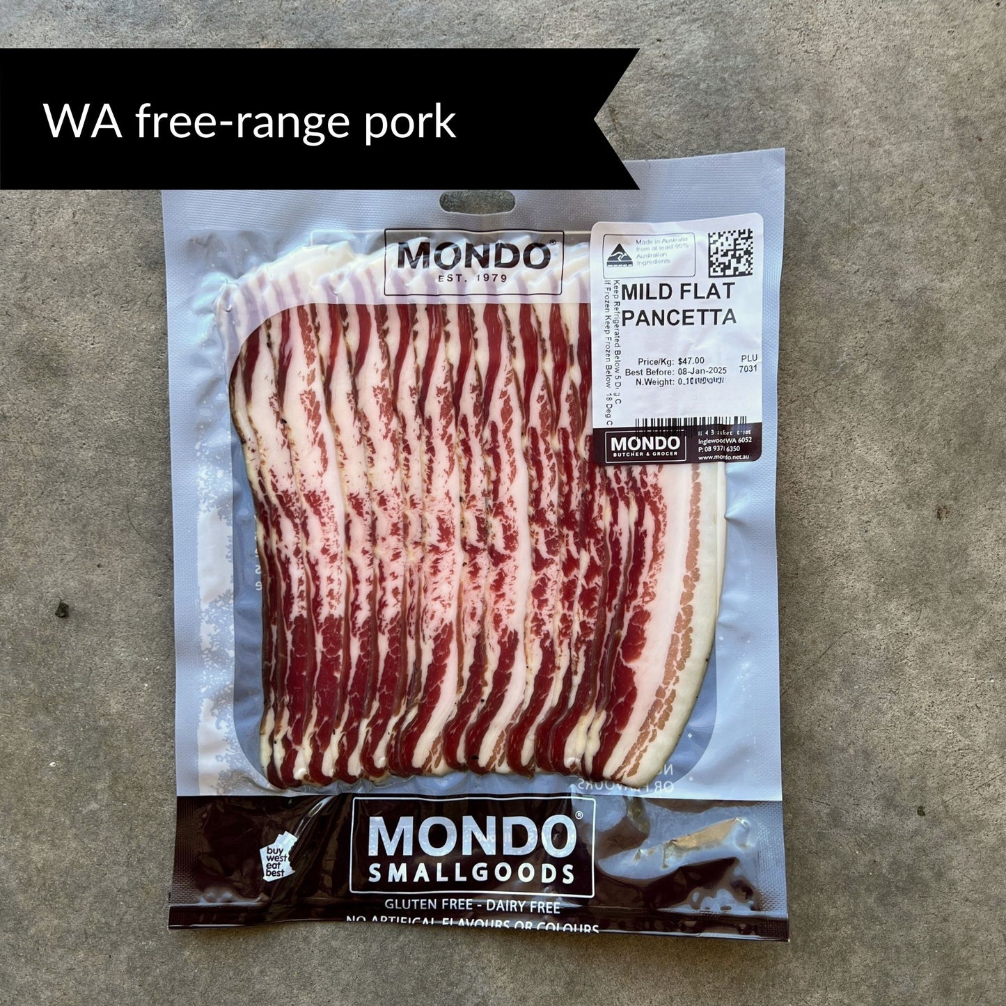 Smallgoods - Pancetta sliced 150gm