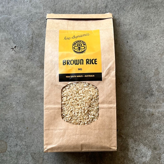 Rice - Biodynamic brown rain-fed NSW 1kg