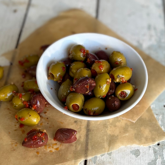 Olives mixed pitted marinated 250g